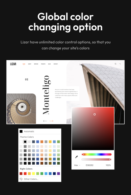 Lizar – Thème WordPress pour portfolio créatif – 2