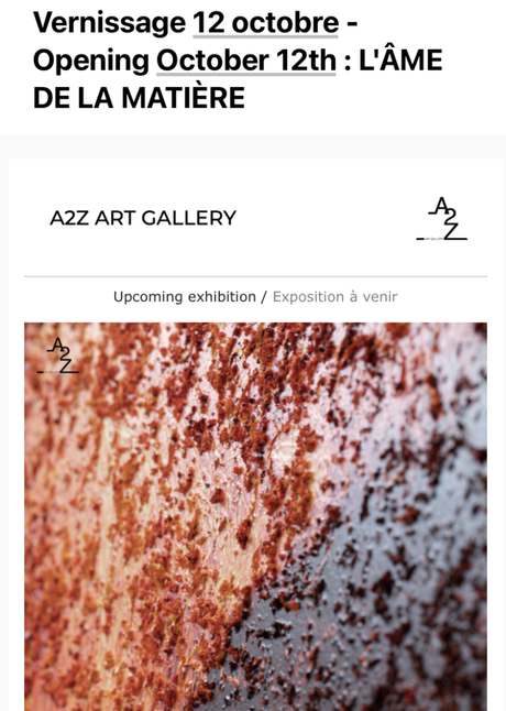 Galerie A2Z Art Gallery   » L’âme de la matière «
