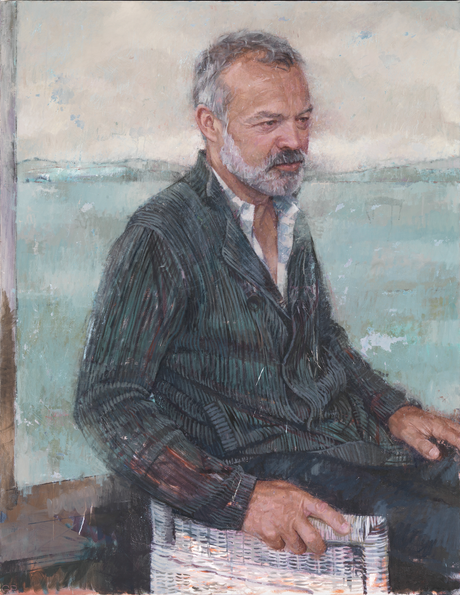 Le portrait de Gareth Reid de l'animateur de télévision Graham Norton, exposé à la National Gallery of Ireland