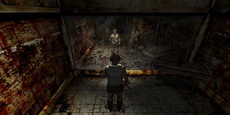 Heather debout devant le miroir dans la salle des miroirs (Silent Hill 3)