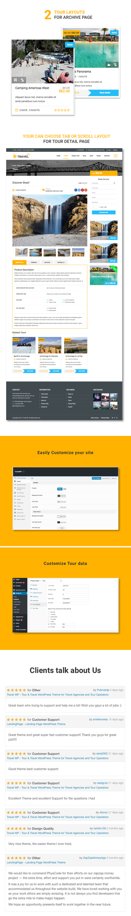 Thème WordPress de réservation de circuits de voyage Thème WordPress de voyage touristique - Thème WordPress de voyage