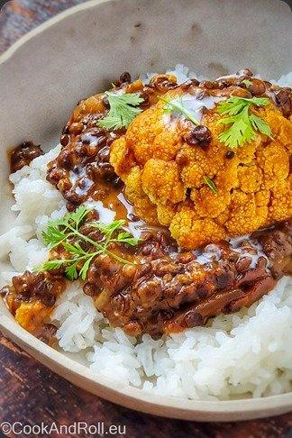 Curry de chou-fleur et lentilles