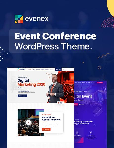 Thème WordPress de la conférence événementielle Evenex \\