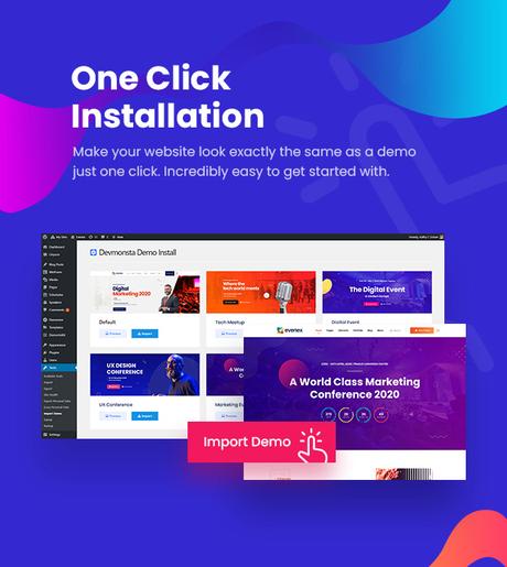 Thème WordPress de la conférence événementielle Evenex \\