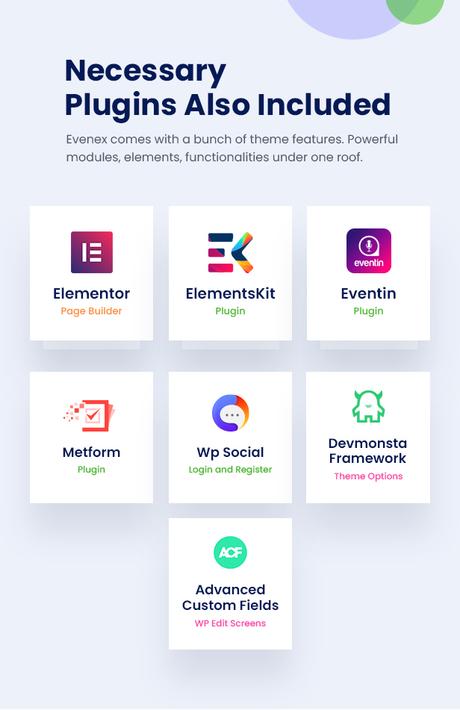 Thème WordPress de la conférence événementielle Evenex \\