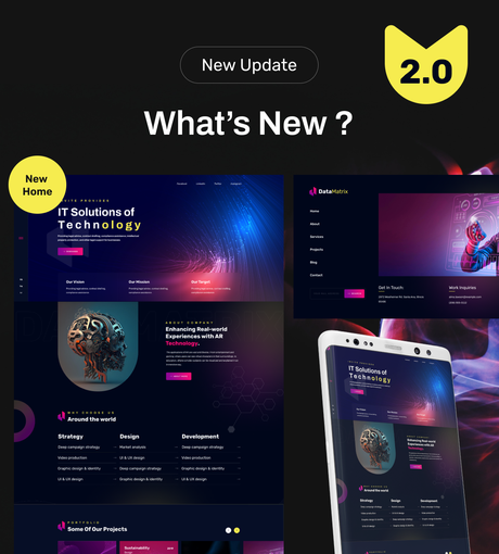 DataMatrix |  Thème WordPress pour solutions informatiques et technologies - 1