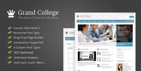 Grand College – Thème WordPress pour l’éducation