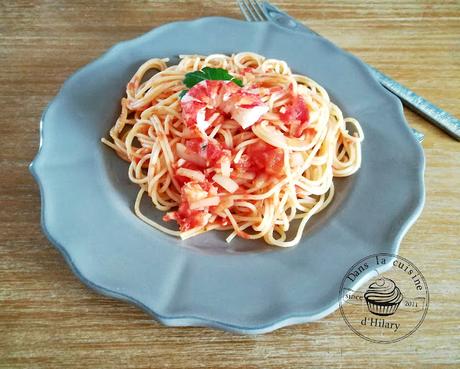 Spaghettis au homard - Dans la cuisine d'Hilary