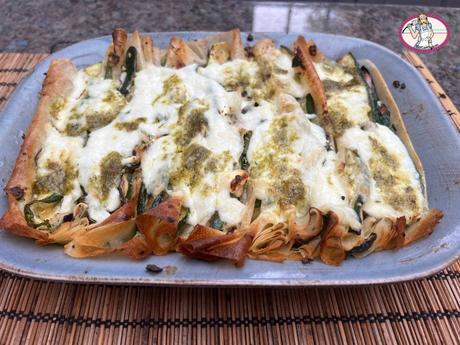 Millefeuille de courgettes, feta et basilic Millefeuille de courgettes, feta et basilic