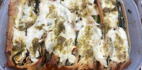 Millefeuille de courgettes, feta et basilic Millefeuille de courgettes, feta et basilic