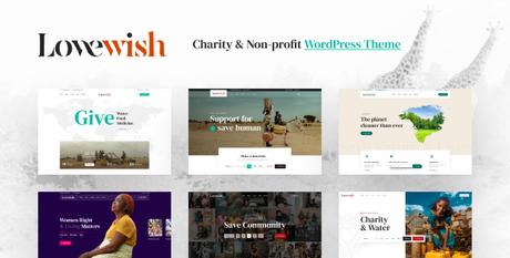 Lovewish – Thème WordPress à but non lucratif et caritatif