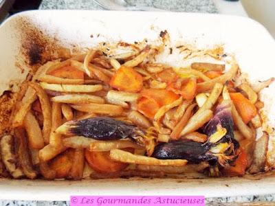 Légumes marinés et confits, accompagnés de fruits de l'igname de Chine (Vegan)