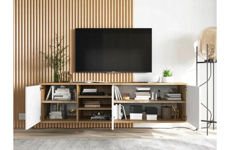 Meuble TV suspendu : comment le choisir et l’installer ? Meuble télé suspendu avec rangements