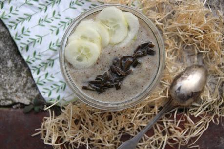 Soupe de concombre aux algues (vegan)