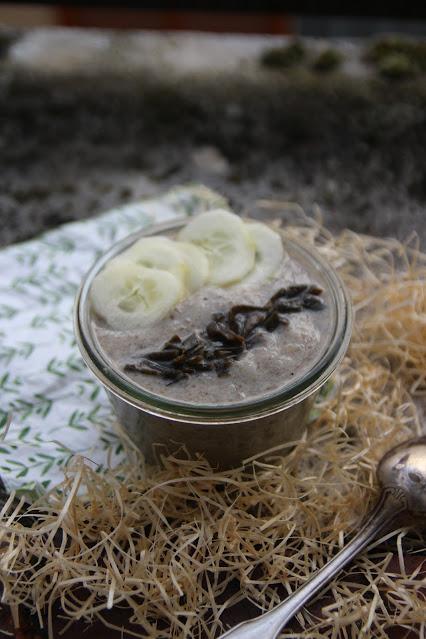 Soupe de concombre aux algues (vegan)