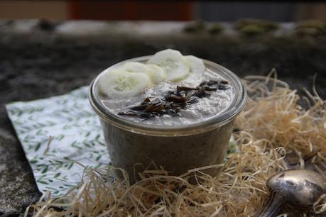 Soupe de concombre aux algues (vegan)