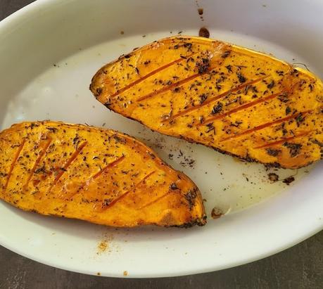 Patates douces au four