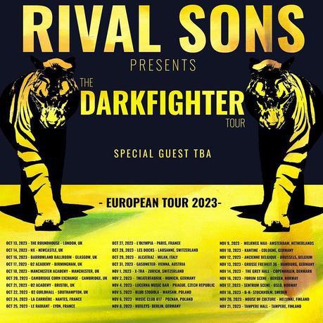 RIVAL SONS « The Darkfighter Tour » à l'Olympia, Paris, le  27 octobre 2023