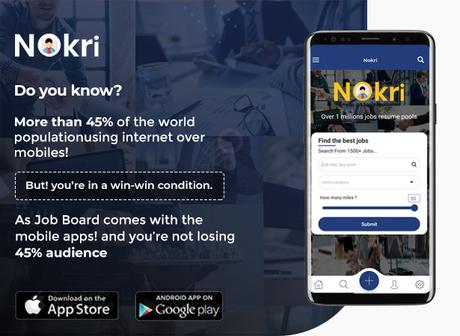 Nokri – Thème WordPress pour le site d’emploi Applications natives Nokri