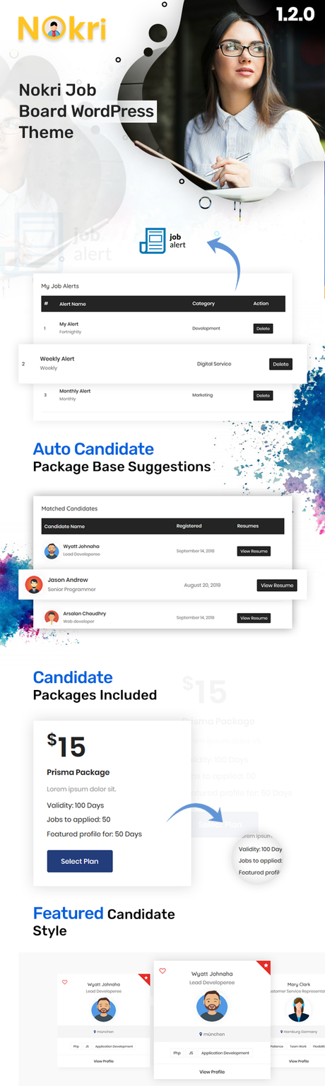 Nokri – Thème WordPress pour le site d’emploi bannière promotionnelle