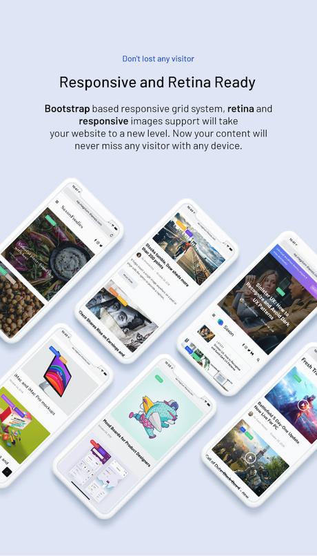 Saxon – Thème WordPress pour blogs et marketing de magazines à contenu viral Description