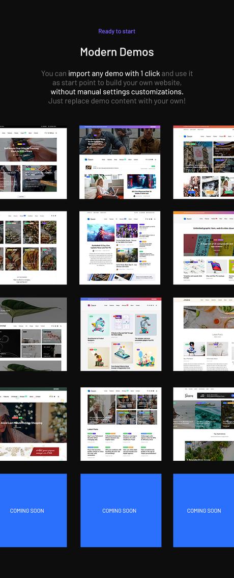 Saxon – Thème WordPress pour blogs et marketing de magazines à contenu viral Description