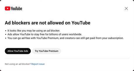 La répression de YouTube contre les bloqueurs de publicités devient officiellement mondiale