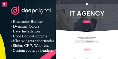 DeepDigital – Thème WordPress pour agence de conception de sites Web