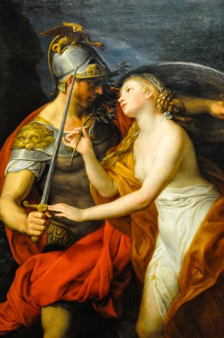 A poil et en armure Mars Venus 1776 Allegory of Peace and War Pompeo Batoni Art Institute Chicago