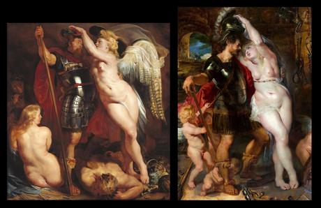 Mars Venus 1613-14 rubens Comparaison Couronnement du heros Alte Pinakothek München INVERSE