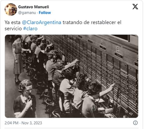 Que dit Claro Argentina sur la caisse du service mobile