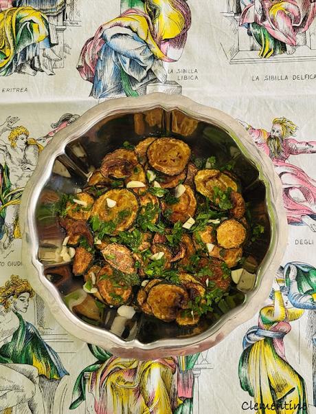 Concia di zucchine - courgettes frites de la cuisine juive