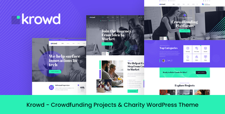 Krowd – Thème WordPress pour le financement participatif et les œuvres caritatives Krowd – Thème WordPress pour le financement participatif et les œuvres caritatives