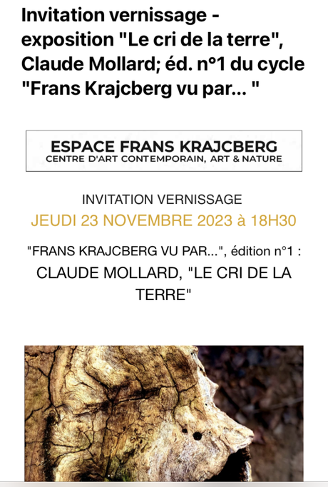 Espace Frans Krajcberg » exposition -Le cri de la terre- le 23 Novembre 2023.