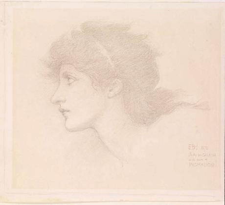 Burne Jones Mary Zambaco etude pour Galatee 1870 Birmingham museum