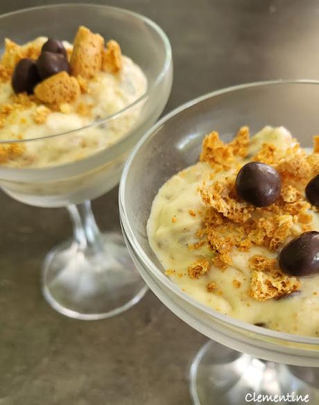 Dessert aux amaretti et grains de café au chocolat