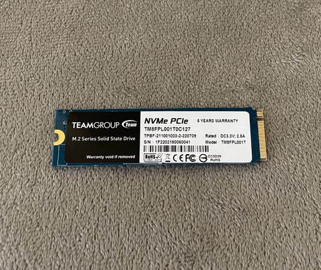 test du SSD nvme carder de teamgroup5