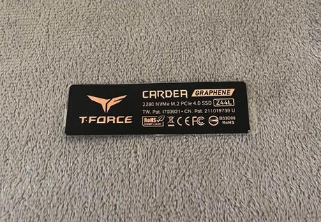 test du SSD nvme carder de teamgroup4