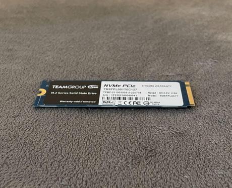 test du SSD nvme carder de teamgroup6