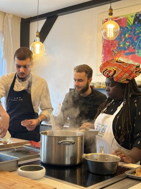 Un atelier culinaire avec Pierre Sang pour l’association Partage