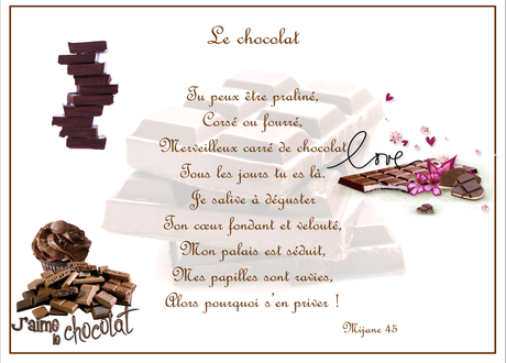 Le délice du chocolat: Un poème.