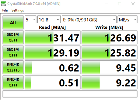 Examen de WD My Passport 1 To 11 2020 01 24 08 56 25 CrystalDiskMark 7.0.0 x64 ADMINISTRATEUR