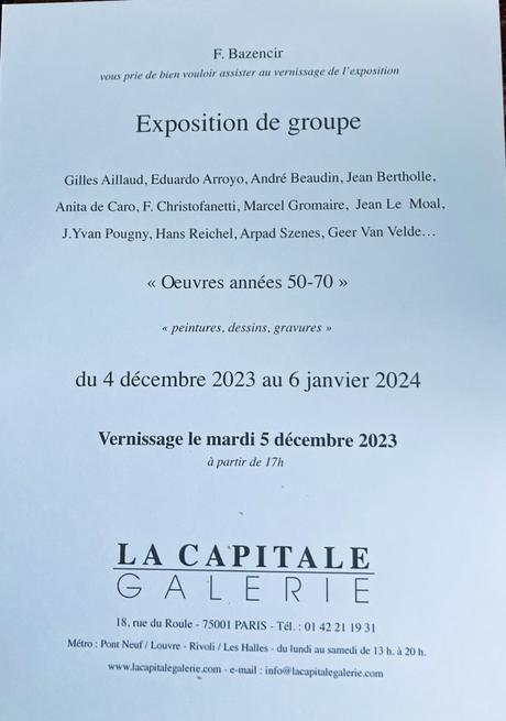 Galerie La Capitale — Une exposition de groupe