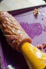 Cotechino Modena farci à la courge et sauge, mousseline de panais Cotechino Modena farci à la courge et sauge, mousseline de panais