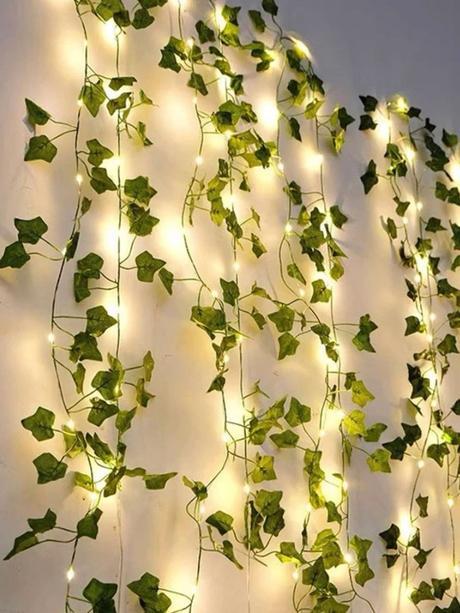 guirlande lumineuse papier plante verte