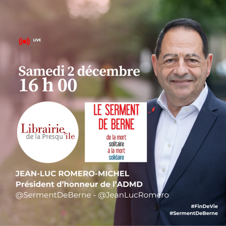 Strasbourg : Rencontre-dédicace le samedi 2 décembre à 16h00. Instagram-Serment-de-berne-jean-luc-romero-librairie-strasbourg-fin-de-vie.png