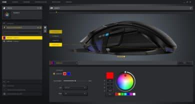 Corsair Nightsword RGB – Souris de jeu avec système de poids spécial