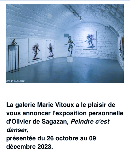 Galerie Marie Vitoux  » Olivier de Sagazan  » derniers jours….