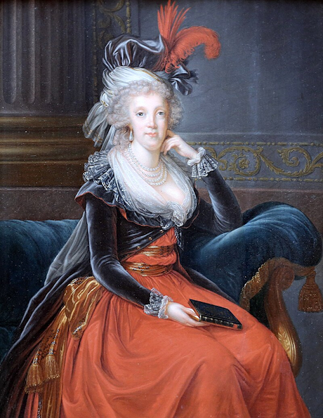 Une liseuse du 18ème siècle. Le pupitre rotatif de Marie-Caroline de Habsbourg au  Palais royal de Naples.