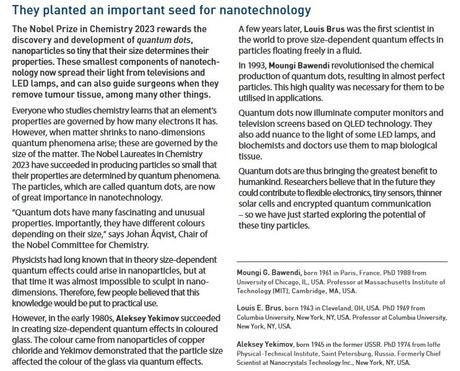 Prix Nobel de Chimie 2023 : la boîte quantique ...et encore la France !